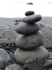 Coaching Werl 07 Steinstapel am Strand